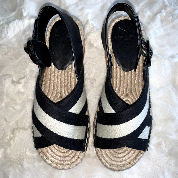 Marc Fisher Platform Espadrille Sandals Sz 5 1/2 5.5 - Picture 2 of 8